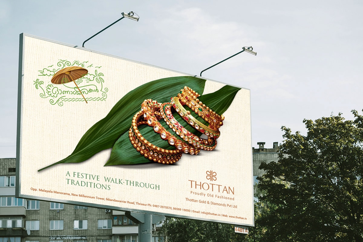 Thottan Jewellery Onam hoarding